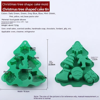 Christmas motif silicone molds for baking