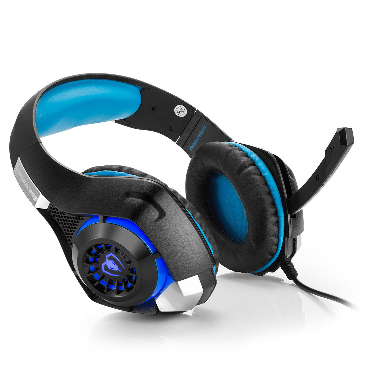 Auriculares estéreo de graves para PS4, cascos de graves profundos + ratones para juegos con micrófono, luz LED para teléfono, PC, jugador XOBOX One