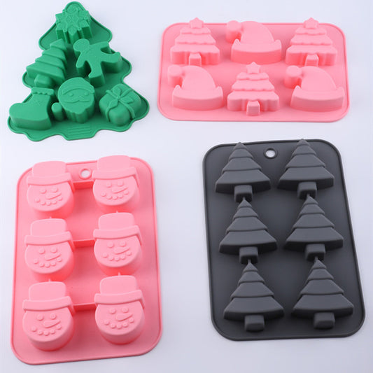 Christmas motif silicone molds for baking