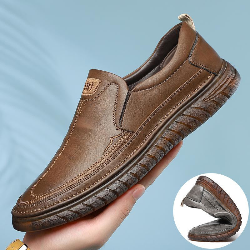 Men's Leather Shoes Soft Bottom Beef Tendon Bottom