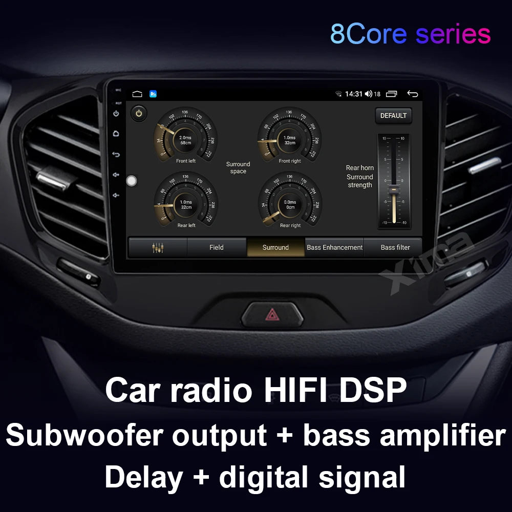 8Core Qled Dsp 9 10 Inch Car Radio GPS 2 din Android 12 Auto Carplay For Volkswagen Nissan Hyundai Toyota Multimedia Player