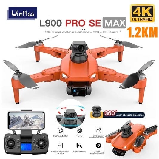 Dron profesional L900 Pro SE MAX con GPS, 4K, WIFI, FPV, cámara 360 °, evitación de obstáculos, Motor sin escobillas, cuadricóptero RC, juguete