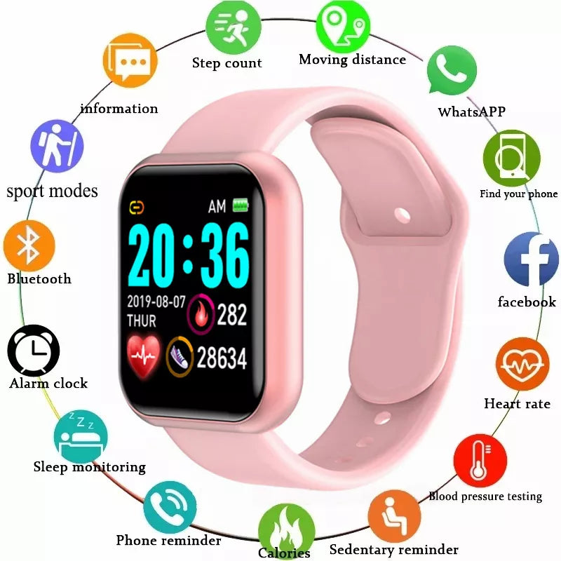 +10000 sold Multifunctional Bluetooth Smart Watch Men Women Sports Bracelet Sleep Monitor Music Watch D20 Y68 