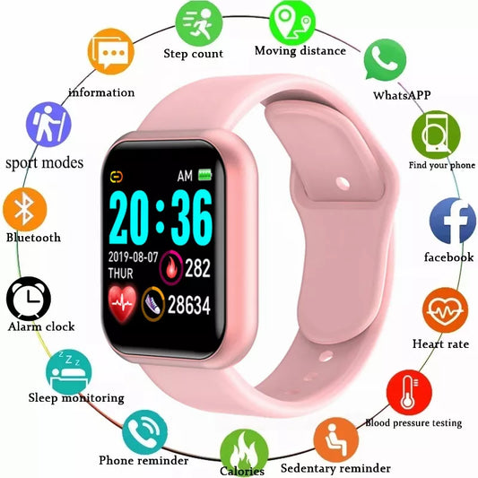 +10000 vendidos Reloj inteligente multifuncional para hombre y mujer, pulsera deportiva con Bluetooth, Monitor de sueño y música, D20, Y68