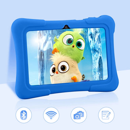 Tablet para niños de 7 pulgadas Quad Core Android 10 32GB WiFi Bluetooth software educativo instalado