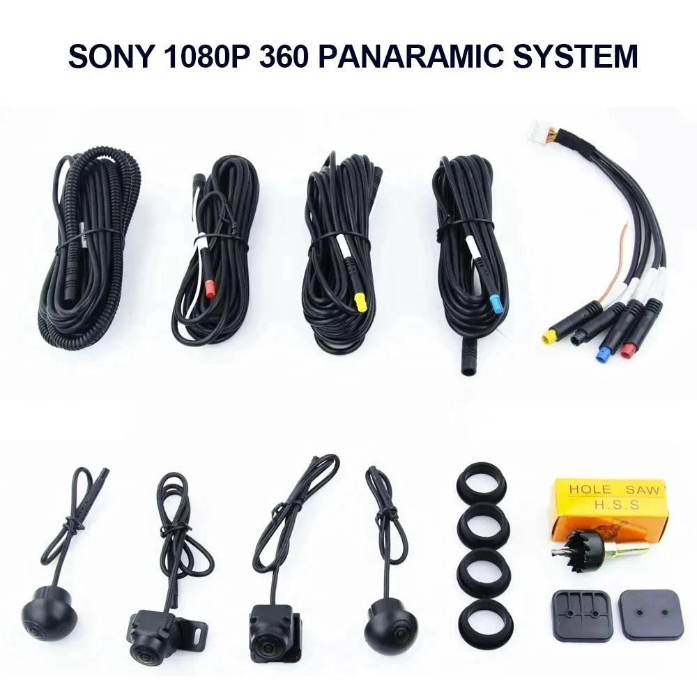 360 ° Panoramic Camera 1080P HD Rear / Front / Left / Right 360 Sony Accessories for Car Android Radio sony