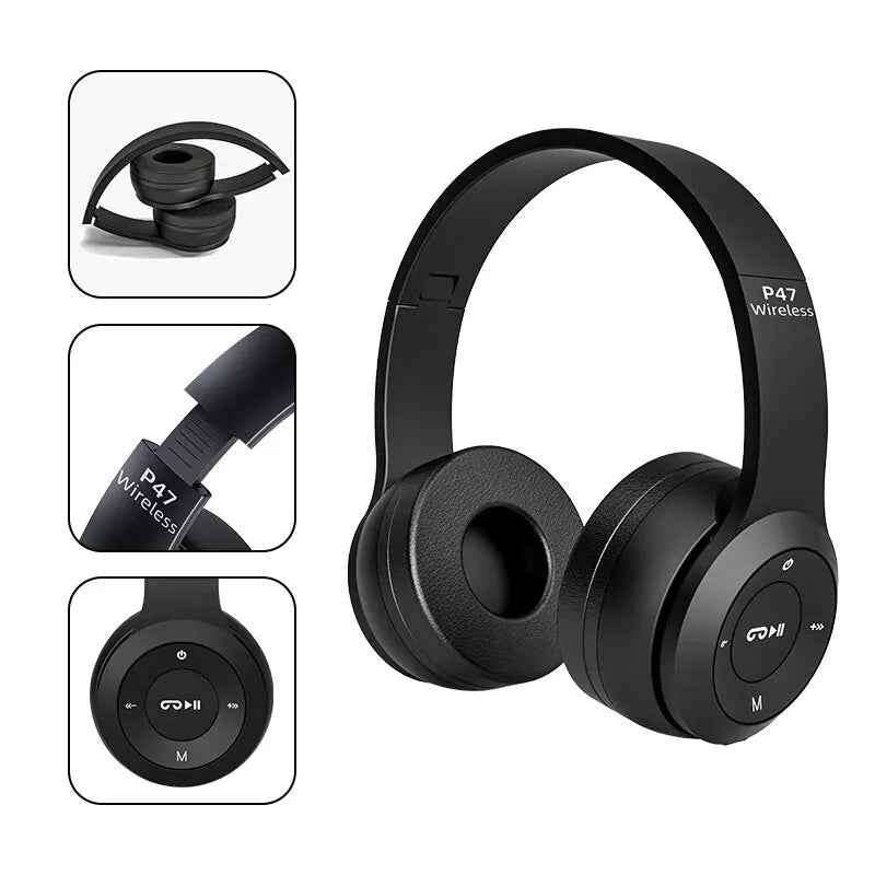 Auriculares estéreo P47 5,0 auriculares Bluetooth serie plegable inalámbrico