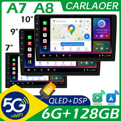 7 9 10 inche A8 A7 Car Auto CarPlay Android Radio Multimedia Stereo Player For Toyota Nissan Honda Volkswagen Subaru Radar Ford