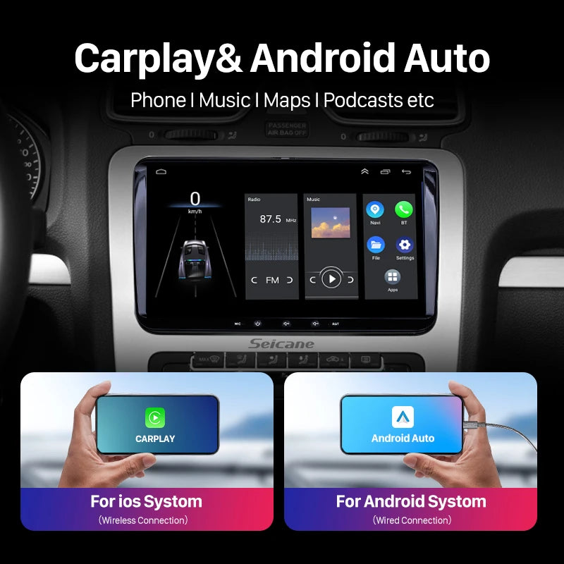 7 inch/9 inch/10 inch Android 13 Universal Multimedia Player Carplay Android Auto For Honda VW Hyundai Kia Suzuki Toyota Nissan