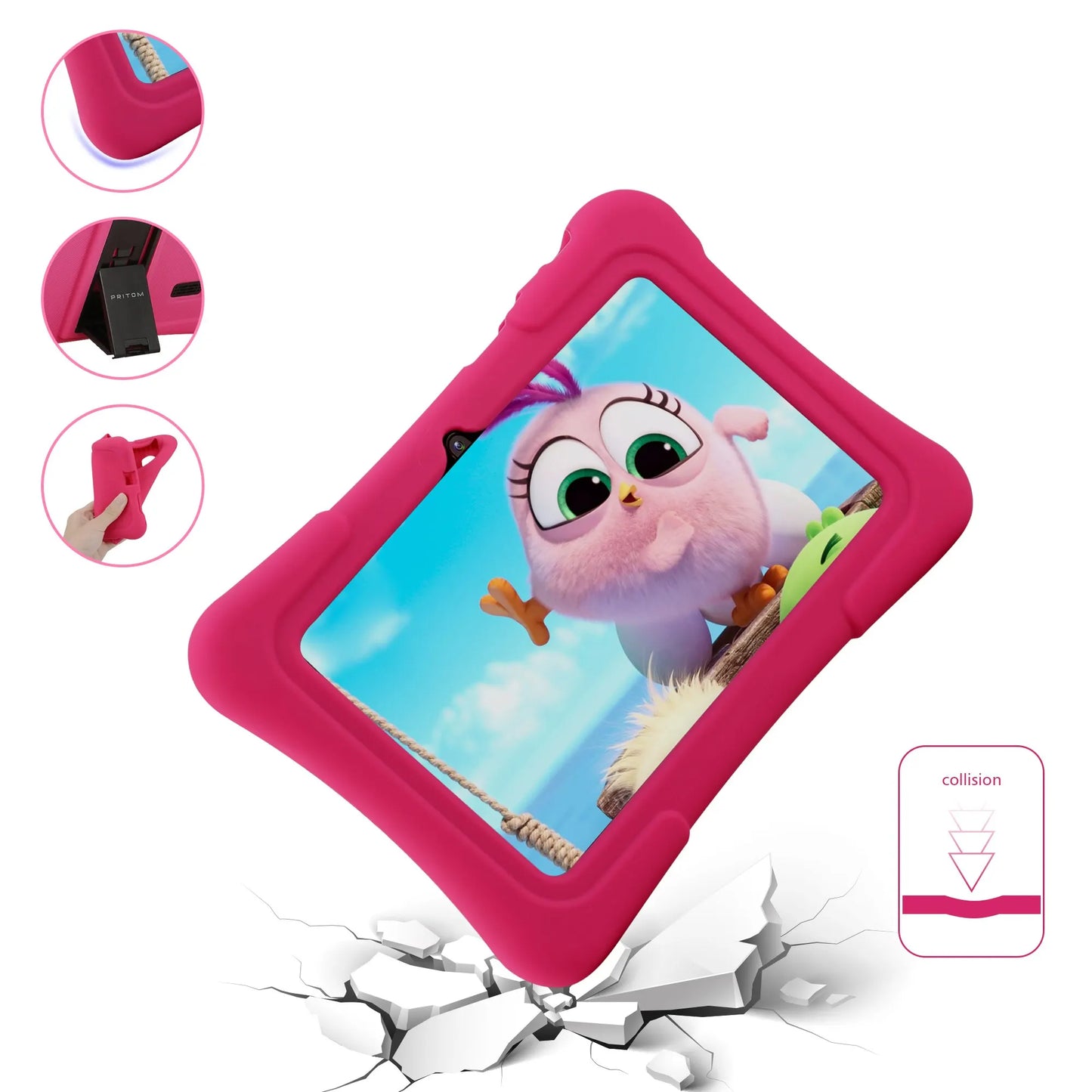 Tablet para niños de 7 pulgadas Quad Core Android 10 32GB WiFi Bluetooth software educativo instalado