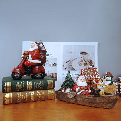 Bellos adornos decorativos nórdicos de resina navideña